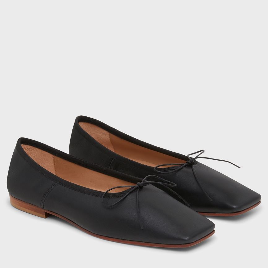 Ballerine Mansur Gavriel Square Punta Ballerina Donna Nere | HS126IO79E