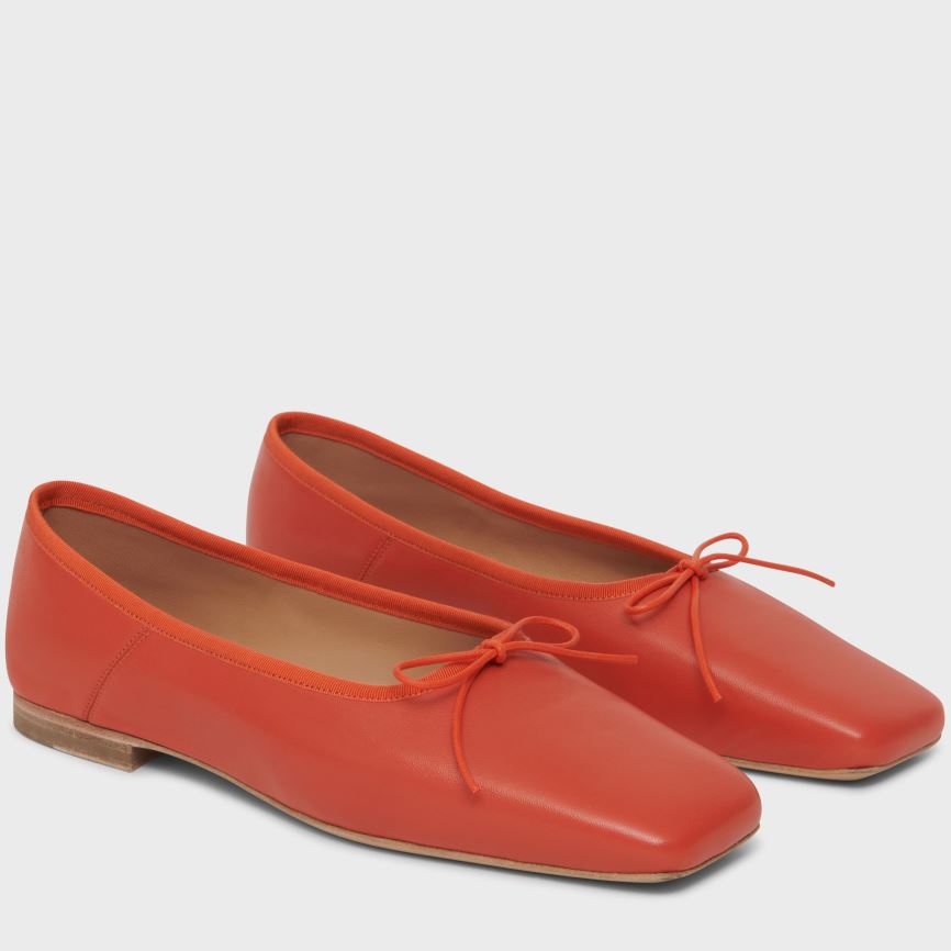 Ballerine Mansur Gavriel Square Punta Ballerina Donna Arancioni | NDLIBO50E