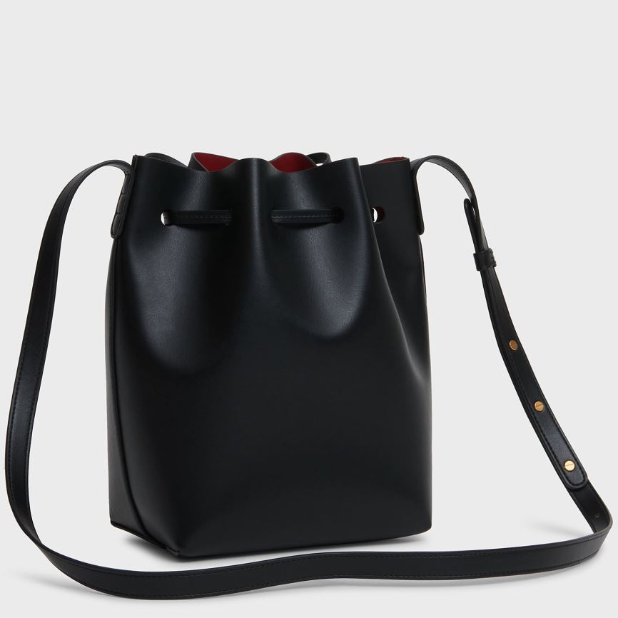 Borse A Secchiello Mansur Gavriel Apple Pelle Mini Donna Nere | VTHAPX651