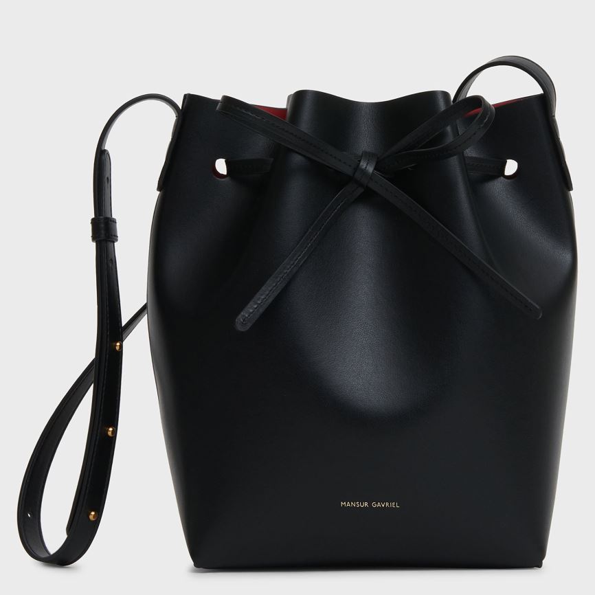 Borse A Secchiello Mansur Gavriel Apple Pelle Mini Donna Nere | VTHAPX651