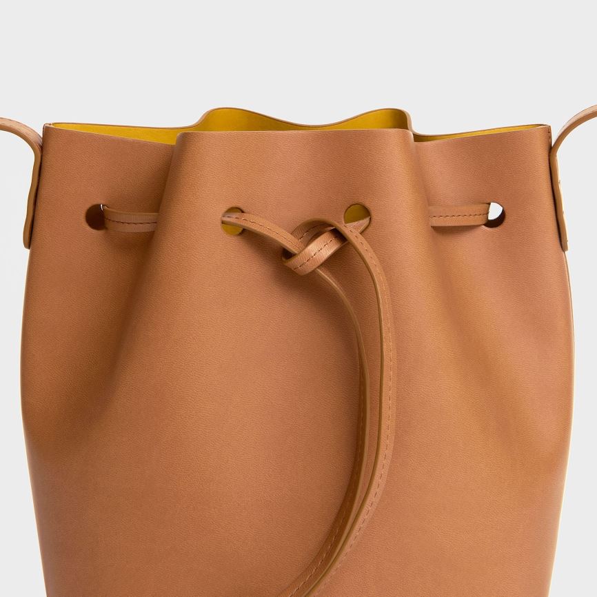 Borse A Secchiello Mansur Gavriel Apple Pelle Mini Donna Marroni | WSGIJN715