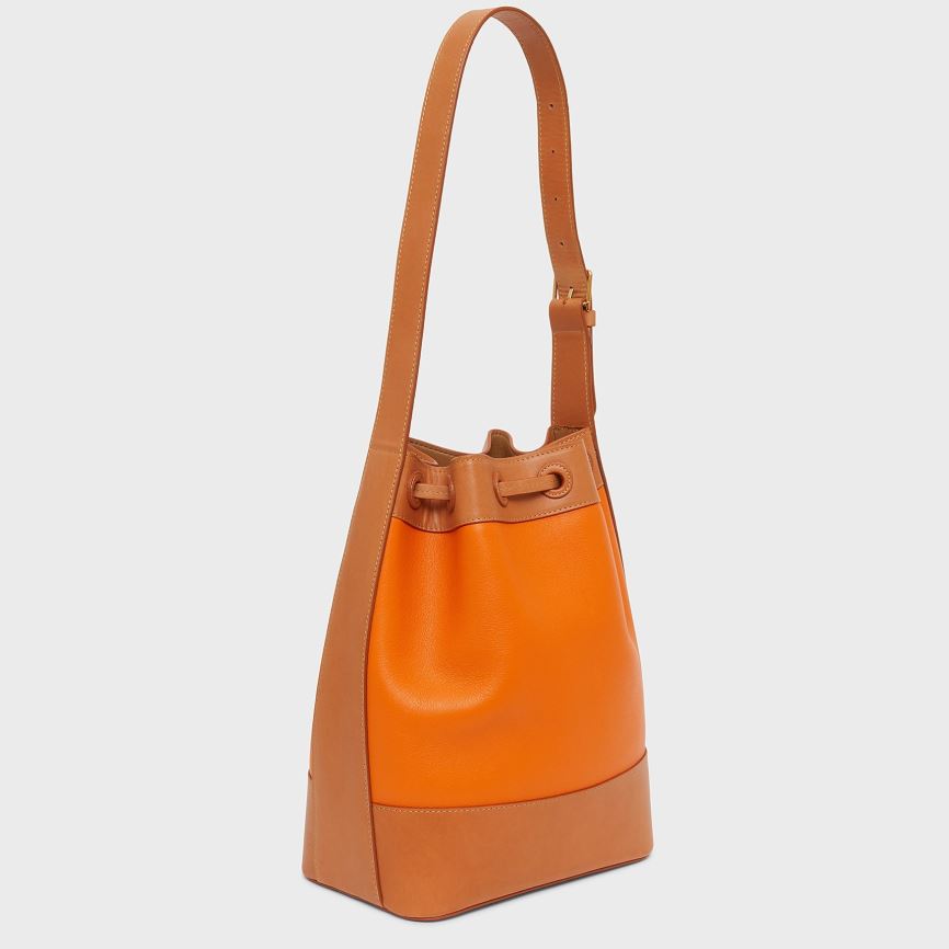 Borse A Secchiello Mansur Gavriel Block Donna Arancioni Marroni | CTFLSH176