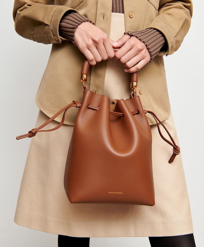 Borse A Secchiello Mansur Gavriel Movimento Mini Donna Marroni Scuro | MXED6F680