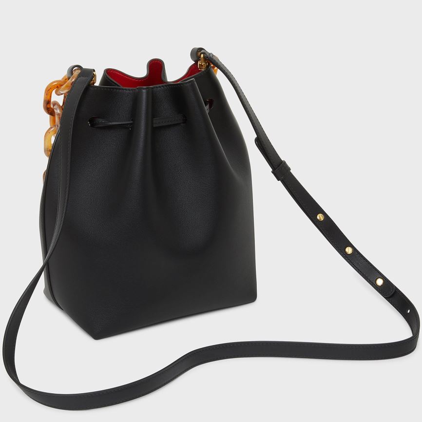 Borse A Secchiello Mansur Gavriel Twist Mini Donna Nere | RQVWZG568