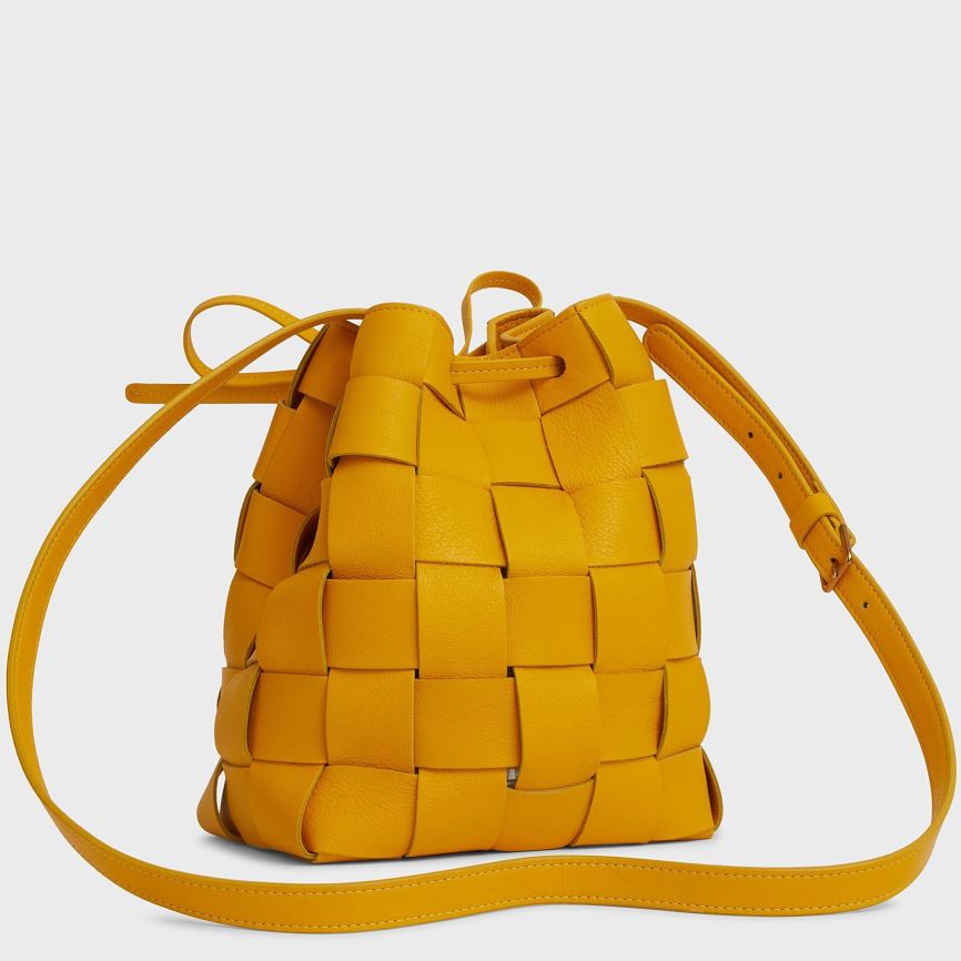 Borse A Secchiello Mansur Gavriel Upcycled Woven Mini Donna Oro | TC12VQN104