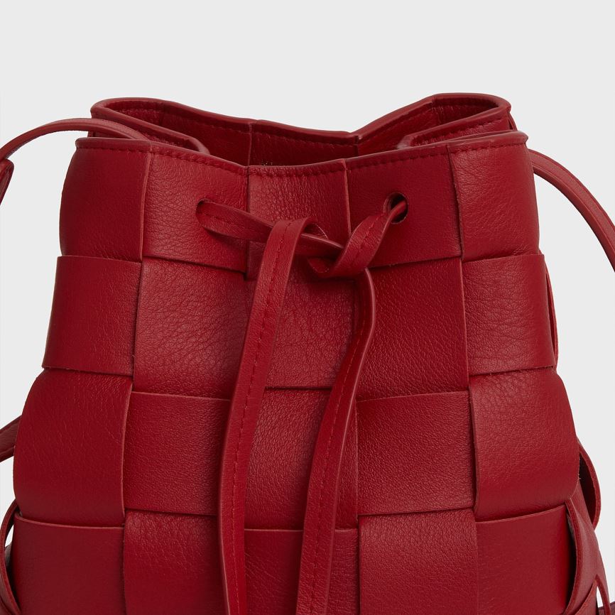 Borse A Secchiello Mansur Gavriel Upcycled Woven Mini Donna Rosse | VF12HUQ186