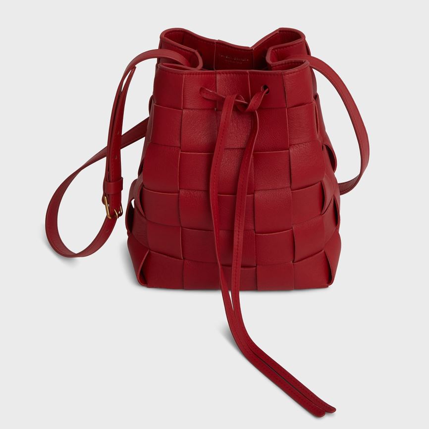 Borse A Secchiello Mansur Gavriel Upcycled Woven Mini Donna Rosse | VF12HUQ186