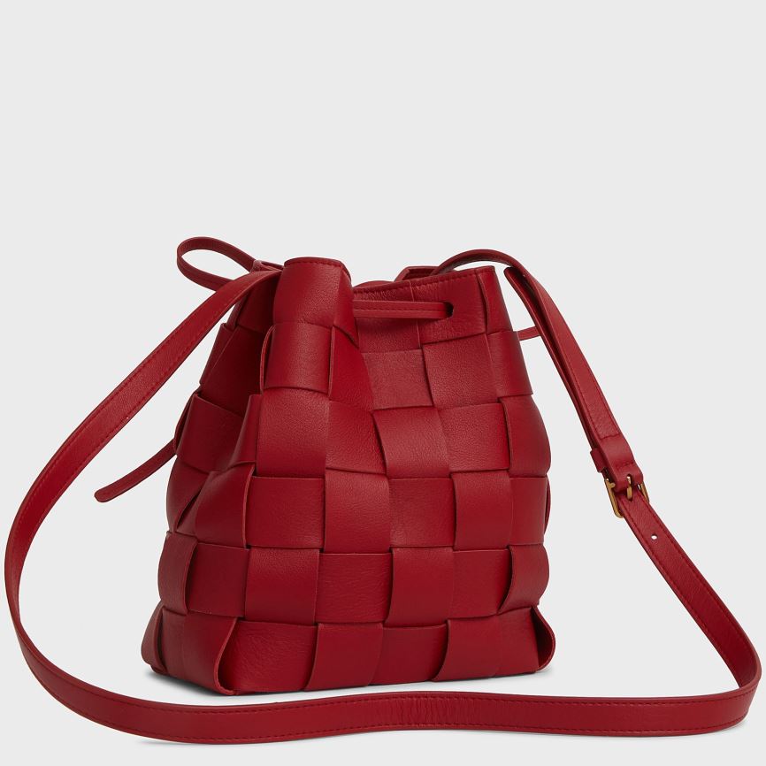 Borse A Secchiello Mansur Gavriel Upcycled Woven Mini Donna Rosse | VF12HUQ186