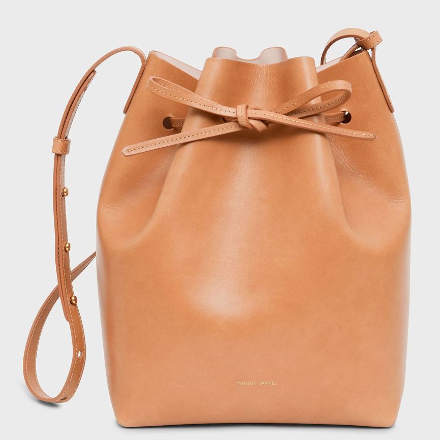 Borse A Secchiello Mansur Gavriel Vegetable Tanned Pelle Donna Marroni Chiaro | ZQS12FH6E2