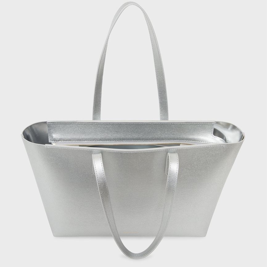 Borse Tote Mansur Gavriel Small Zip Donna Argento | XBEMD1295E