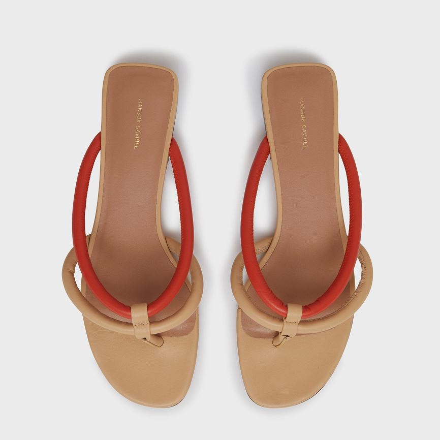 Infradito Mansur Gavriel Filo Donna Beige Arancioni | F12DIWV281