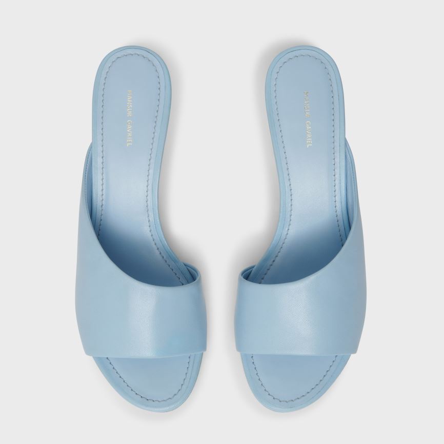 Mules Mansur Gavriel Kitten Open Punta Donna Blu Chiaro | NGRHAS719